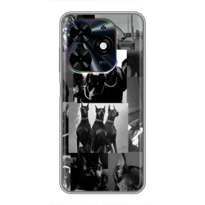 Чехол ДОБЕРМАН для Tecno Spark Go 2024 (BG6) (Коллаж Доберман)