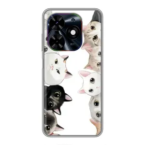 Силиконовый чехол с котиком для Tecno Spark Go 2024 (BG6) (Коты)