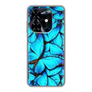 Силиконовый бампер с картинкой животных для Tecno Spark Go 2024 (BG6) (Крылья бабочек)