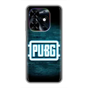 Чехол (TPU) с картинкой "Лого Пабг" на Техно Спарк ГО (2024) (Лого PUBG)