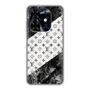 Чехол Стиль Louis Vuitton на Tecno Spark Go 2024 (BG6) (LV на белом)