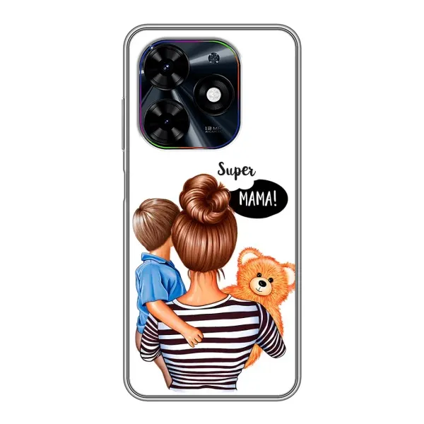 Чехол с рисунком «Мама и сын» для TECNO Spark Go 2024 (BG6) Чехол с рисунком «Мама и сын» для TECNO Spark Go 2024 (BG6)