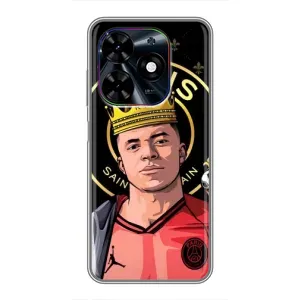Чехол (TPU) с Футболистом на Tecno Spark Go 2024 (BG6) (Mbappe King)