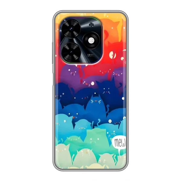 Чехол с рисунком «Mew» для TECNO Spark Go 2024 (BG6)