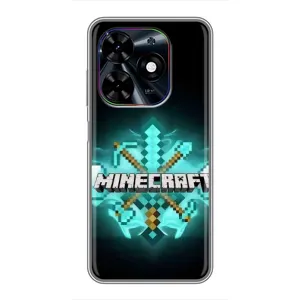 Чехол майнкрафт для Tecno Spark Go 2024 (BG6) (MineCraft 2)