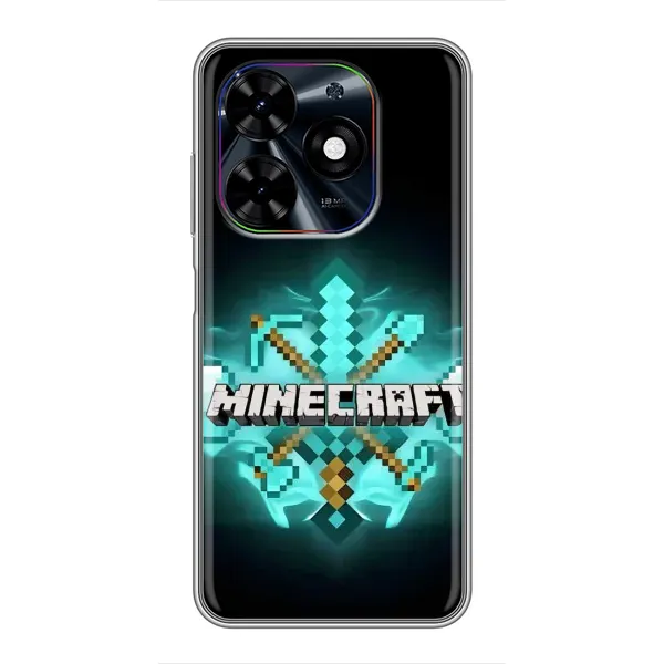 Чехол с рисунком «MineCraft 2» для TECNO Spark Go 2024 (BG6)
