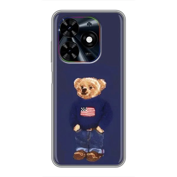 Чехол с рисунком «Мишка USA» для TECNO Spark Go 2024 (BG6)