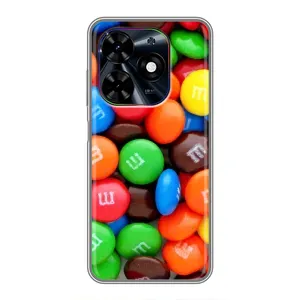 Чехол с изображением вкусной еды для Tecno Spark Go 2024 (BG6) (Разноцветные M&M'S)