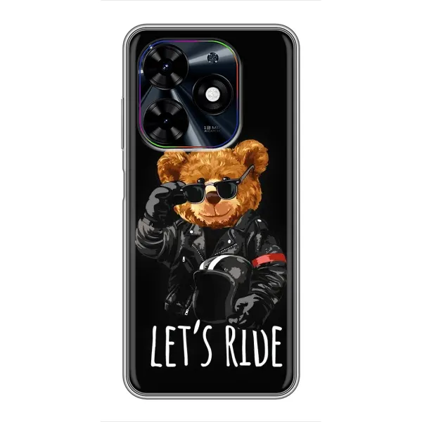 Чехол с рисунком «Модный Мишка» для TECNO Spark Go 2024 (BG6)