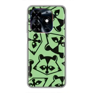 Силиконовый Чехол с Енотами на Tecno Spark Go 2024 (BG6) (Мордочки Енота)