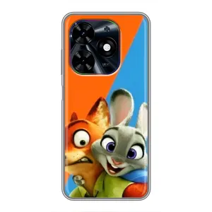 Чехлы ЗВЕРОПОЛИС для Tecno Spark Go 2024 (BG6) (Ник и Хопс)