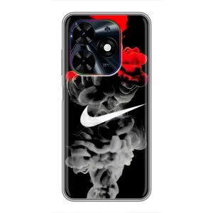 Силиконовый Чехол на Tecno Spark Go 2024 (BG6) с картинкой Nike (Nike дым)
