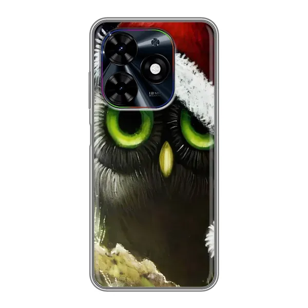 Чехол с рисунком «Новогодняя Сова» для TECNO Spark Go 2024 (BG6) Чехол с рисунком «Новогодняя Сова» для TECNO Spark Go 2024 (BG6)