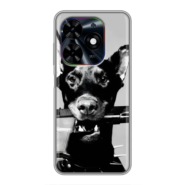 Чехол с рисунком «Опасный доберман» для TECNO Spark Go 2024 (BG6) Чехол с рисунком «Опасный доберман» для TECNO Spark Go 2024 (BG6)