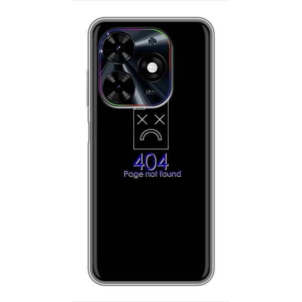 Чехол с рисунком «Ошибка 404» для TECNO Spark Go 2024 (BG6) Чехол с рисунком «Ошибка 404» для TECNO Spark Go 2024 (BG6)