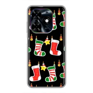 Силиконовый бампер на рождество для Tecno Spark Go 2024 (BG6) (Рождественские подарки)