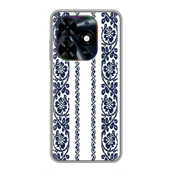 Чехол с рисунком «Синяя вышиванка» для TECNO Spark Go 2024 (BG6) Чехол с рисунком «Синяя вышиванка» для TECNO Spark Go 2024 (BG6)