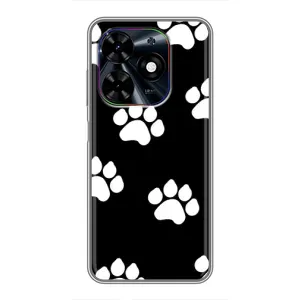 Бампер для Tecno Spark Go 2024 (BG6) с картинкой "Песики" (Следы собак)