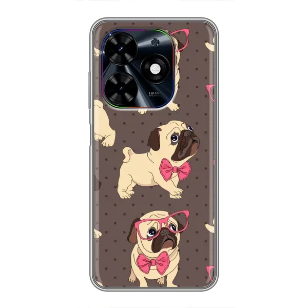 Чехол с рисунком «Собачки Мопсики» для TECNO Spark Go 2024 (BG6) Чехол с рисунком «Собачки Мопсики» для TECNO Spark Go 2024 (BG6)