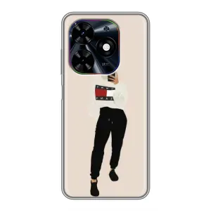 Силиконовый Чехол на Tecno Spark Go 2024 (BG6) с картинкой Стильных Девушек (Стильная)