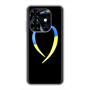 Силиконовый Чехол на Tecno Spark Go 2024 (BG6) (Я-Украина) (Украинское сердце)