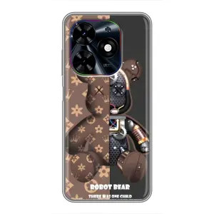 Силиконовый чехол для Tecno Spark Go 2024 (BG6) (Медмедь Луи Виттон)