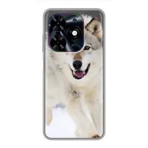Чехол с Волком на Tecno Spark Go 2024 (BG6) (Волк на снегу)
