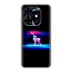 Силиконовый бампер с картинкой животных для Tecno Spark Go 2024 (BG6) (Яркий олень)