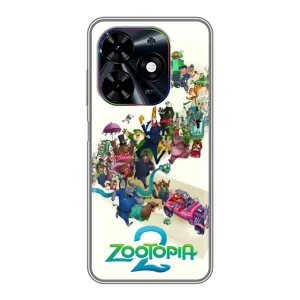 Силиконовый чехол с принтом Зоотрополіс для Tecno Spark Go 2024 (BG6) (Зоотрополис логотип)