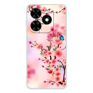 Чохол з картинкою Сакури на Tecno Spark Go 2025 (Метелики на сакурі)