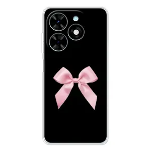 Чехол банты для Tecno Spark Go 2025 (Бант на черном)