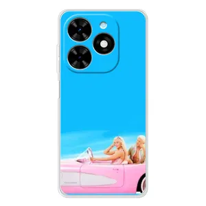 Силиконовый Чехол Барби Фильм на Tecno Spark Go 2025 (Барби и Кен)