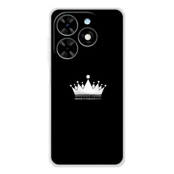 Чехол с рисунком «Белая корона» для TECNO Spark Go 2025 Чехол с рисунком «Белая корона» для TECNO Spark Go 2025