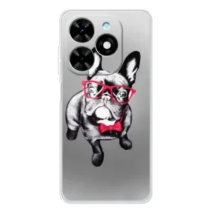Чехол (ТПУ) Милые собачки для Tecno Spark Go 2025 (Бульдог в очках)