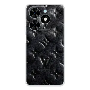 Текстурный Чехол Louis Vuitton для Спарк Го 2025 (Черный ЛВ)