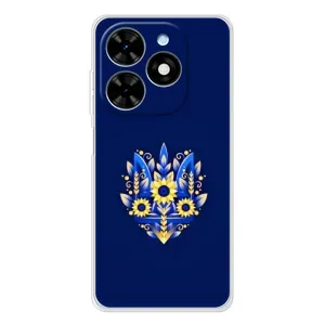 Чехол Укр Символика для Tecno Spark Go 2025 (Цветущий Герб)