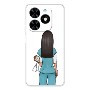 Силиконовый бампер (Работники) на Tecno Spark Go 2025 (Доктор)