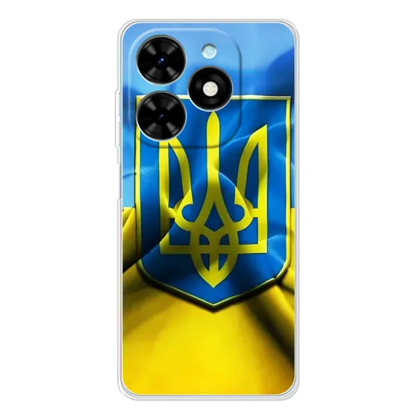 Чехол с рисунком «Герб и Флаг Украины» для TECNO Spark Go 2025 Чехол с рисунком «Герб и Флаг Украины» для TECNO Spark Go 2025