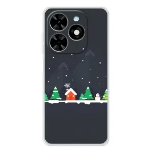 Силиконовый бампер на рождество для Tecno Spark Go 2025 (Город зимний)