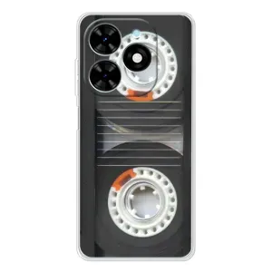Чехол с Прикольным принтом на Tecno Spark Go 2025 (Кассета магнитофона)