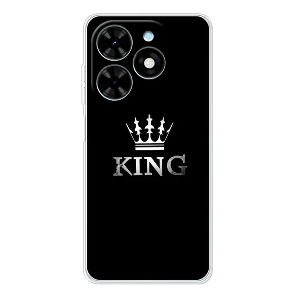 Чехол с рисунком «KING» для TECNO Spark Go 2025 Чехол с рисунком «KING» для TECNO Spark Go 2025