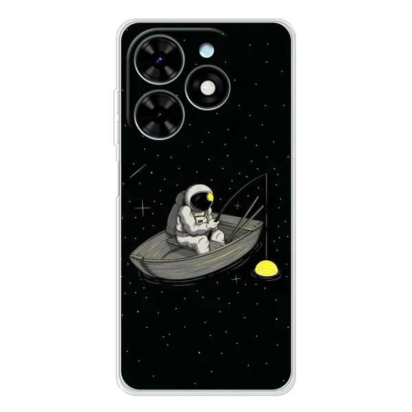 Чехол с рисунком «Космонавт на рыбалке» для TECNO Spark Go 2025 Чехол с рисунком «Космонавт на рыбалке» для TECNO Spark Go 2025