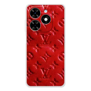 Текстурный Чехол Louis Vuitton для Спарк Го 2025 (Красный ЛВ)