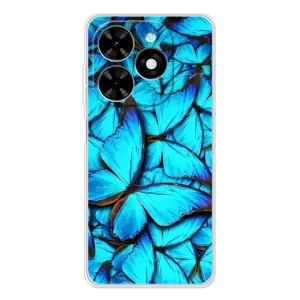 Силиконовый бампер с картинкой животных для Tecno Spark Go 2025 (Крылья бабочек)
