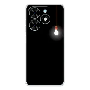 Чохол з картинками на чорному фоні для Tecno Spark Go 2025 (Лампочка)