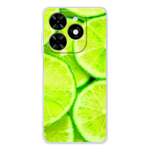 Чехол с изображением вкусной еды для Tecno Spark Go 2025 (Лайм)
