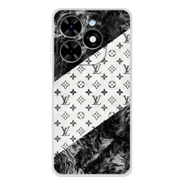 Чехол с рисунком «LV на белом» для TECNO Spark Go 2025 Чехол с рисунком «LV на белом» для TECNO Spark Go 2025