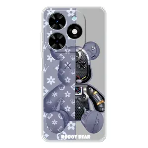 Силиконовый чехол для Tecno Spark Go 2025 (Медведь Louis Vuitton)