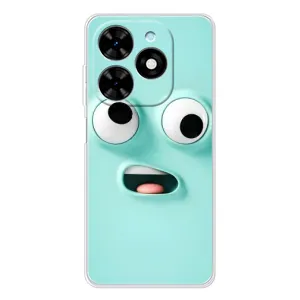 Силиконовые Чехлы (смешные стикеры) для Tecno Spark Go 2025 (Забавное мятное лицо)
