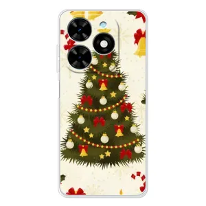 Чехол Новогодняя Елка на Tecno Spark Go 2025 (Новогодний принт)